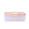 An Junsheng portable egg box refrigerator egg storage box egg tray food preservation box storage box with lid for egg boxes pink (excluding eggs) enhanced double-breasted 2 layers 1 cover 48 compartments