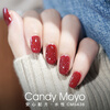 CandyMoyo healthy 0-toxic water-based nail polish no-bake manicure long-lasting whitening non-tearable red fine glitter New Year gift