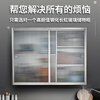 Others Stainless steel sliding wall cabinet Tempered Changhong glass door storage cabinet display cabinet Light luxury bathroom wall-mounted wall cabinet Thickened tempered Changhong glass Length 65*Height 65*Width 25cm Completely installed