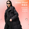 Meilicheng long down jacket women's new 90% goose down over-the-knee jacket hooded outdoor casual sports style technology gray loose version, it is recommended to take a size smaller S
