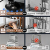 JCZS kitchen knife rack storage rack stainless steel 2025 new multi-functional cutting board, knife and chopstick cage integrated 304 stainless steel, widened and heightened 2.47KG, upgraded and thickened, knife guard