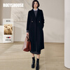 ROEYSHOUSE Luo Yi Light Luxury Sheep Wool Mid-Length Coat Intellectual Double-sided Woolen Jacket 12917 Black M