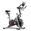 MERACH Intelligent Spinning Bike Mountain Cycling Infinite Magnetic Silent Exercise Bike Silver White