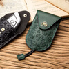 Ye Yu pull-out car key bag 2025 women's cowhide large-capacity key bag men's remote-control pull-out storage bag green