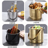 He Jiagong stainless steel thickened ice bucket KTV bar bucket fried chicken snack bucket commercial ice bucket creative red wine bucket stall 1 thickened natural color ice bucket 1.6L