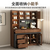 Qiangxiang medieval style sideboard and dining table integrated guest and dining room storage cabinet separate dining table storage cabinet customized G414 Style 1 1600*720*2000 (with lights)