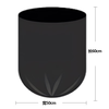 Lide Large Flat Mouth Garbage Bags Thickened Black 50*60cm*150 Garbage Bags for Household Use