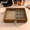 Forty Thousand Kilometers Jewelry Storage Box High-end Exquisite Jewelry Necklace Rings Earrings Earrings Display Large Capacity Wooden Single-layer Tray