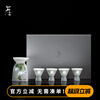 Shishang Oriental Jingdezhen 2025 New Chinese Style Gift Box Liquor Divider Small Wine Glass Spirit Cup Home Small Wine-Fulu-Blue and White 3 Pots and 6 Cups Wine Set