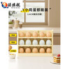 Junran German imported quality refrigerator egg storage box, special egg box storage box for the refrigerator, special for egg rack, milky white, 1 pack, automatic flipping/can hold 30 pieces