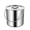 Golden Key Stainless Steel Oil Bucket 25*25cm Portable Water Bucket Rice Bucket Canteen Food Bucket Soup Bucket GK-YT2525