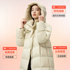 Meilicheng long down jacket women's new 90% goose down over-the-knee jacket hooded outdoor casual sports style technology gray loose version, it is recommended to take a size smaller S