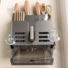 Jibaiju kitchen storage rack wall-mounted punch-free chopstick tube kitchen knife spoon chopsticks all-in-one multi-functional kitchen storage rack