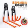 Yinchi powerful metal hook for hanging heavy objects, cable rack, water pipe punching wall hook, orange small round hook - 2 pieces