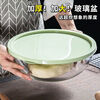 Taixige thickened high borosilicate glass bowl, transparent salad bowl, large and non-stick basin, baking and egg bowl, high temperature resistant 3200ml