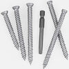 Bun Peng self-cutting screws for doors and windows, German-style concrete broken bridge installation nails, plum blossom self-tapping road rust treasure, German-style galvanized big head 7.5*72, No. 5 pack, 200 pieces + two plum blossom bits + two electric hammer drill bits