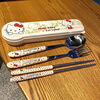 Magic Bean Shenghuo Cute Cartoon Hello Kitty Chopsticks and Spoon Three-piece Stainless Steel Set Portable Travel Tableware for Office Workers and Students Hello Kitty Spoon and Chopsticks Two-piece Set + Box
