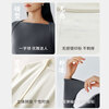Three Guns Shanghai Fashion Week Show Style Bottoming Shirt Women's 120 Count Long Staple Cotton One-Neck Fashionable Inner Warm Top Egret-120 Count Long Staple Cotton M