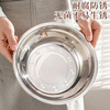 Xingfang stainless steel basin thickened flat bottom soup basin kitchen egg beating and basin washing vegetable baking basin 22 cm