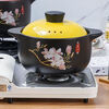 HKNA casserole induction cooker special stew pot gas stove universal soup household clay pot ceramic pot small casserole rice noodle stone pot 2.2L yellow induction cooker gas dual-purpose 1-2 people 2.2L