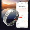 Case smart ring uric acid blood lipids high-precision multi-functional non-invasive blood sugar and blood pressure ring sleep blood oxygen heart rate smart sports pedometer suitable for rice mobile phones Samsung ring exclusive model silver L01 second generation uric acid blood lipids blood sugar blood pressure No. 8 finger circumference 57MM 110 catties-125 catties