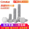 Creaby hot-dip galvanized screws 8.8 grade hot-dip galvanized external hexagonal screws iron tower power screw photovoltaic screws M16*65 (2 pieces)