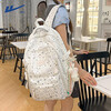 Pull back schoolbag junior high school student female backpack large capacity student high-looking lightweight lightweight ins college style backpack