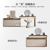 Muying dressing table and cupboard integrated bedroom high-end modern simple bedside retractable storage cabinet master bedroom solid wood dressing table Muyan dressing table milk white 1.2 meters dressing table combination lock + solid wood multi-layer board