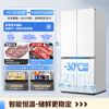 Midea Xiong Dundun Pro603 white flat-screen fully embedded cross-fold four-door dual-system sterilization and odor-free first-class frost-free trade-in household refrigerator government subsidy BCD-603WUSPZM (E) Seashell White