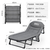 Nanjiren folding bed recliner single bed office nap chair folding nap bed companion bed simple camp bed light hemp gray