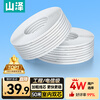 Shanze telecommunications grade leather fiber optic cable butterfly indoor single-mode dual-core fiber optic home broadband line fttr networking 2 core 2 steel wire optical cable white 50 meters FH22-50B