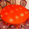 He Jiagong disposable tablecloth red tablecloth plastic round thickened wedding banquet tablecloth rectangular festive film