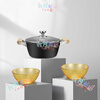 Corning Extreme Iron Stockpot + SN Crystal Series Tableware Luxury 2-piece Set