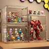 Haofanjie Figure Cabinet Display Cabinet Blind Box Display Box Bubble Mart Display Rack Storage Box Acrylic Doll Figure Box Fully Transparent Extra Large/Built-in 4 Layers Acrylic Fully Transparent, Magnetic Door, With Stickers