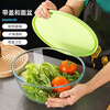 Taixige thickened high borosilicate glass bowl, transparent salad bowl, large and non-stick basin, baking and egg bowl, high temperature resistant 3200ml