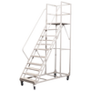 Guansir Mobile Climbing Ladder Supermarket Cargo Ladder Wheeled Sorting Ladder Warehouse Platform Pickup Ladder Platform 2.5 meters above the ground