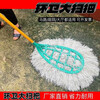 Diaohuang woven bag plastic wire large broom broom household commercial sanitation worker large broom courtyard factory construction site extra long wool silk extra thick thickened new detachable plastic wire broom as a whole (pack of 10)
