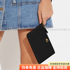 COACH Wristlet 19 Printed Logo Leather Wallet Small Women's Black Black