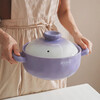 High-looking casserole household gas stew pot ceramic clay pot rice stew pot high temperature dry burning non-cracking casserole soup pot 3.2L hand-pressed beige pot recommended stew/stewing/soup 3200ml