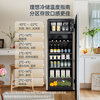 HCK Husky Ice Bar 243 liters Dundun Bar pro living room retro refrigerator household large-capacity refrigerated refrigerated storage cabinet wine cabinet slim ice bar large wine cabinet 330rd-s air-cooled defrost丨independent freezing丨243L milk tea color
