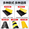 BAIGE rubber and plastic wire trough speed bump, wire and cable protection trough, outdoor construction floor pressure plate, anti-trampling and anti-pressure line plate on the road, 100*30*4.7 wave point, first line groove diameter 3*3