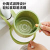MIEHONE hangable sink drain basket faucet storage filter rack kitchen separation food residue filter basket universal kitchen green #thick material hanging frame +