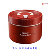 GPHF Japan 316L stainless steel mini small insulated lunch box office worker portable breakfast box with lid bowl single layer lunch box 1 Chinese red 620ML can be heated in a microwave oven
