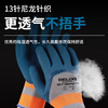 Delixi Electric dipped labor protection gloves are comfortable, breathable, non-slip and wear-resistant latex construction site work protective foam gloves, wear-resistant navy blue foam king 12 pairs