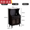 Shilong solid wood sideboard modern minimalist living room tea cabinet multi-functional light luxury wine cabinet black integrated storage cabinet elegant black