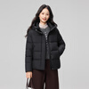 Flying in the Snow 2025 Winter New Down Jacket Women's Short Hooded Warmth Black|8056 M/160/84A