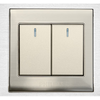 Switch five-hole socket 86 type wall switch two- and three-pole jack champagne household panel one open single control 1