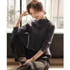 Shangjing micro-velvet warm inner top, autumn and winter fashionable and versatile half turtleneck women's bottoming shirt