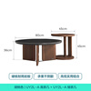 Lin's home walnut color floor-standing TV cabinet living room 2025 new combination coffee table size apartment Tata series UY2L