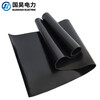 Guohao Electric Power High Voltage Insulating Mat 10kv Insulating Rubber Mat Floor Mat Black Industrial Power Distribution Room Rubber Sheet 1m*10m*5mm Thick/Roll Rubber 10KV 5 Days